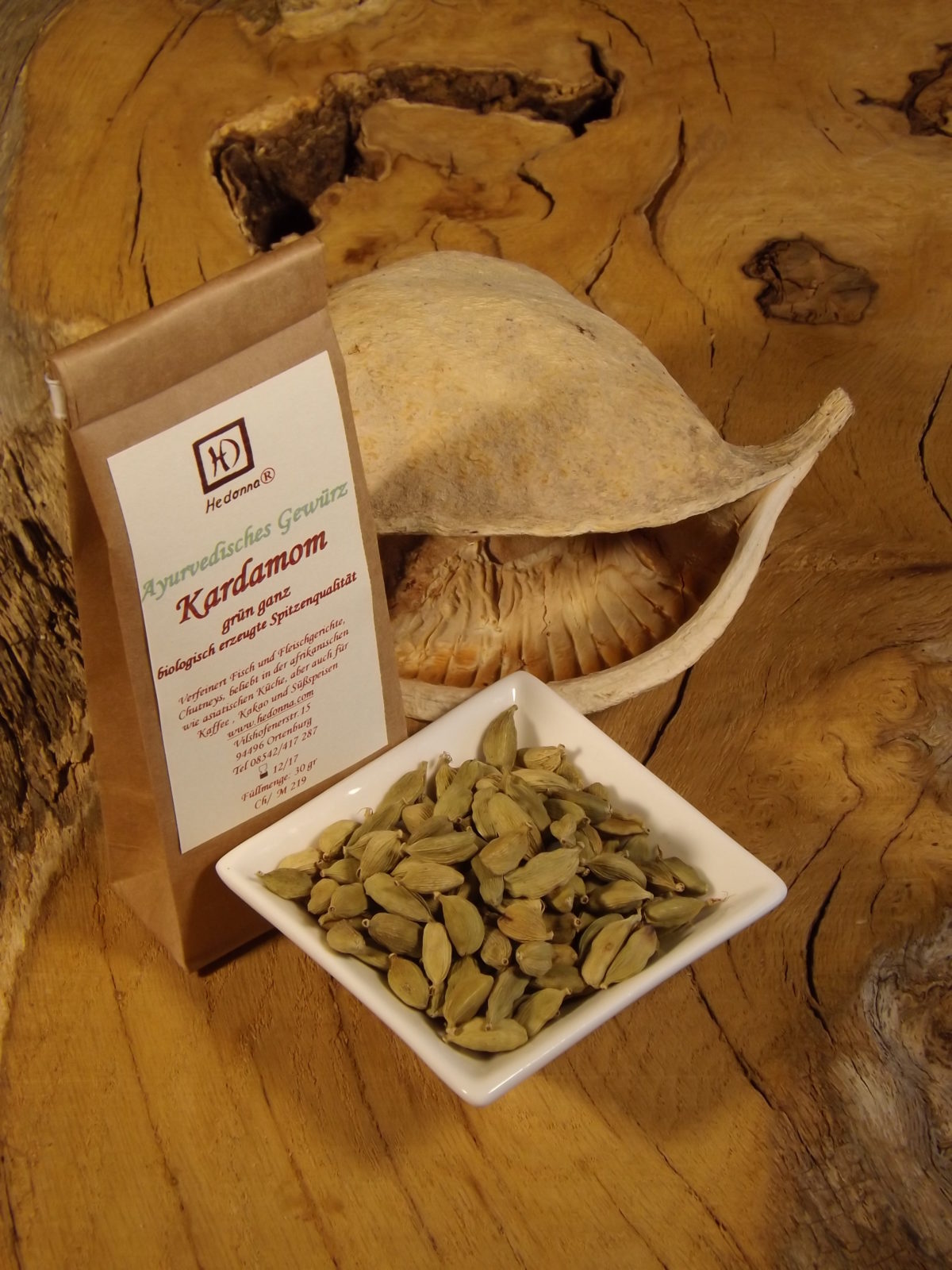Kardamom grün (ganz) ayurvedisches Gewürz - Hedonna Lebenswürdigkeiten